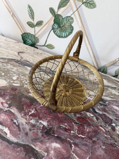 Vintage Brass Basket