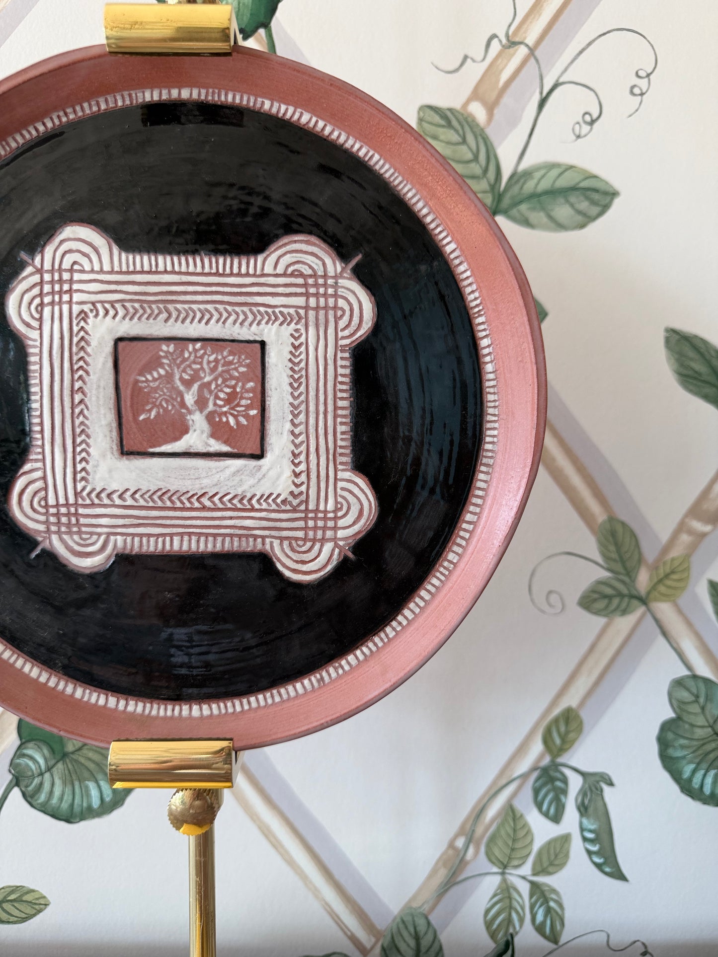 Folk Tree Terracotta Plate