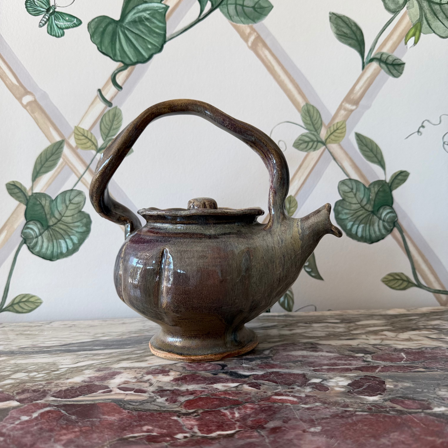 Signed Finnegan Pottery Teapot