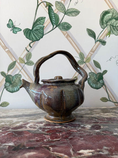 Signed Finnegan Pottery Teapot