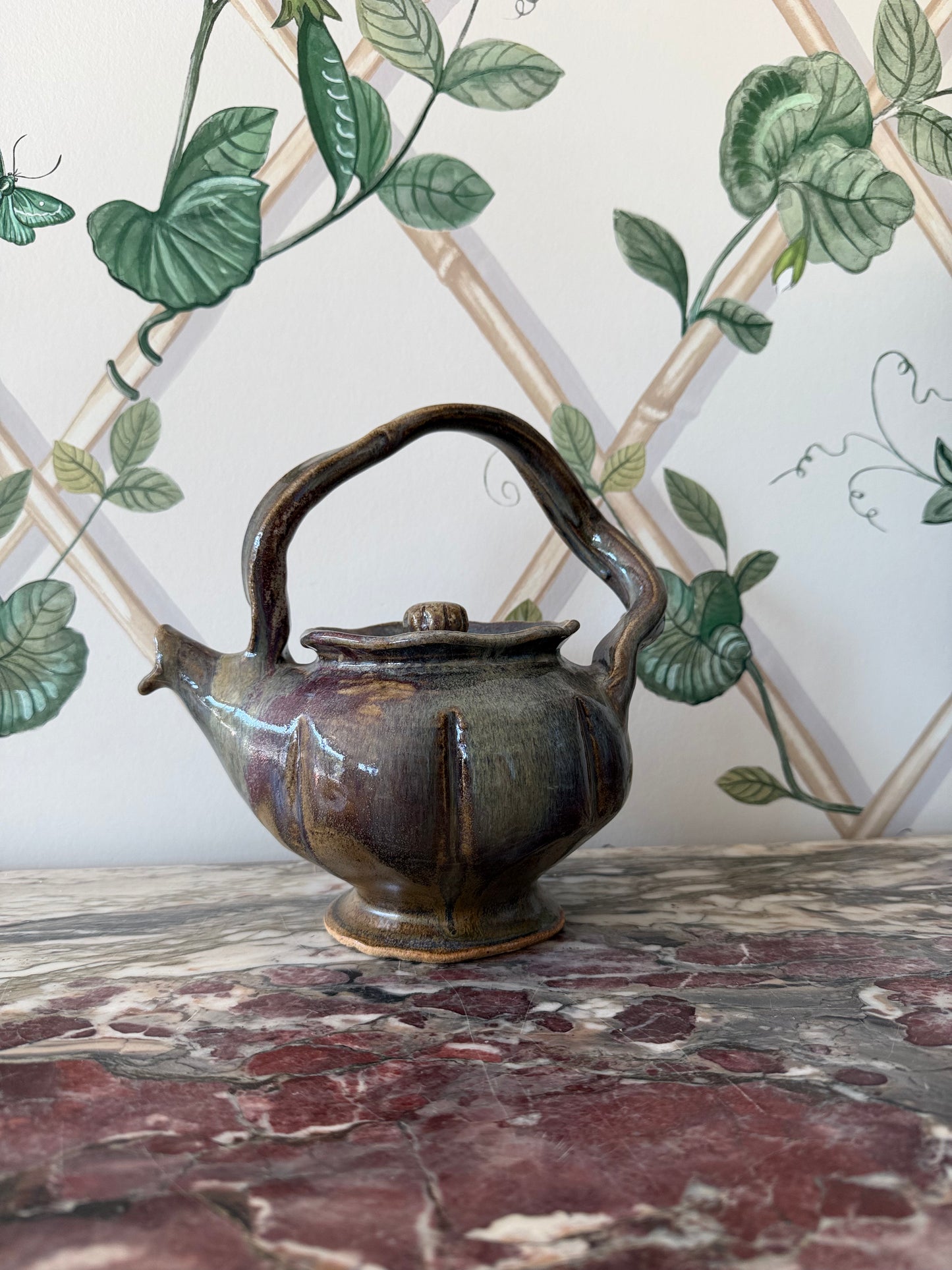 Signed Finnegan Pottery Teapot