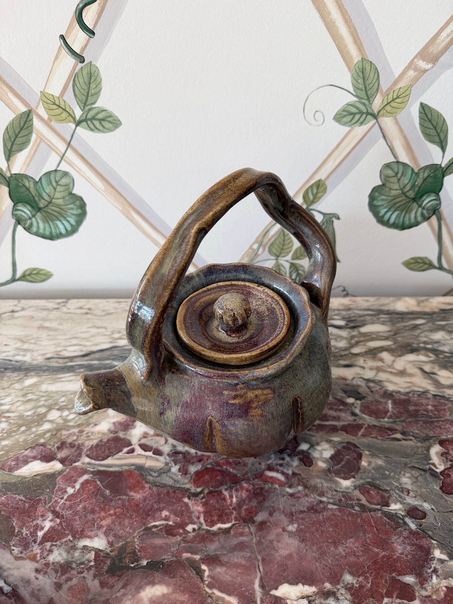 Signed Finnegan Pottery Teapot