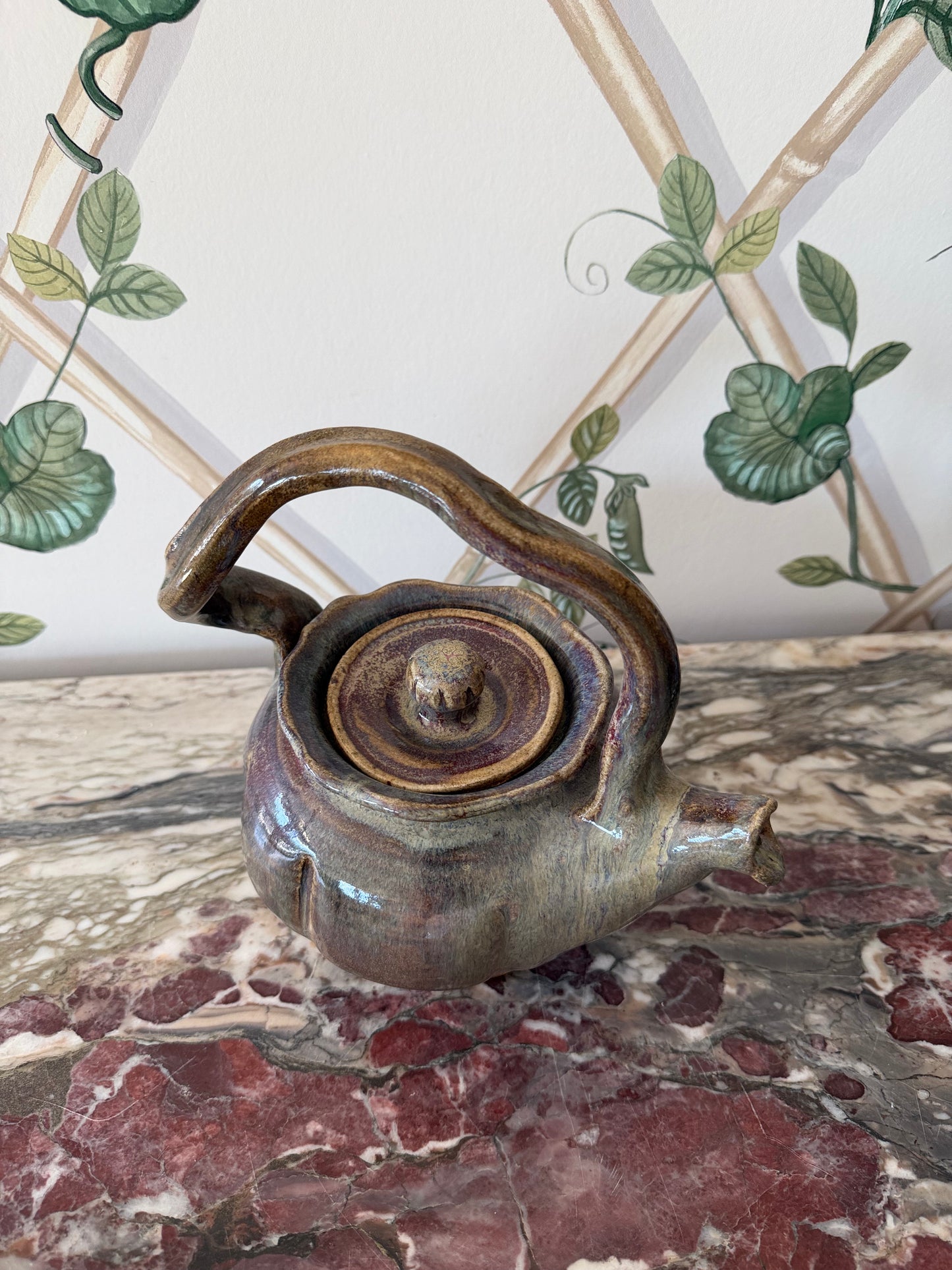 Signed Finnegan Pottery Teapot