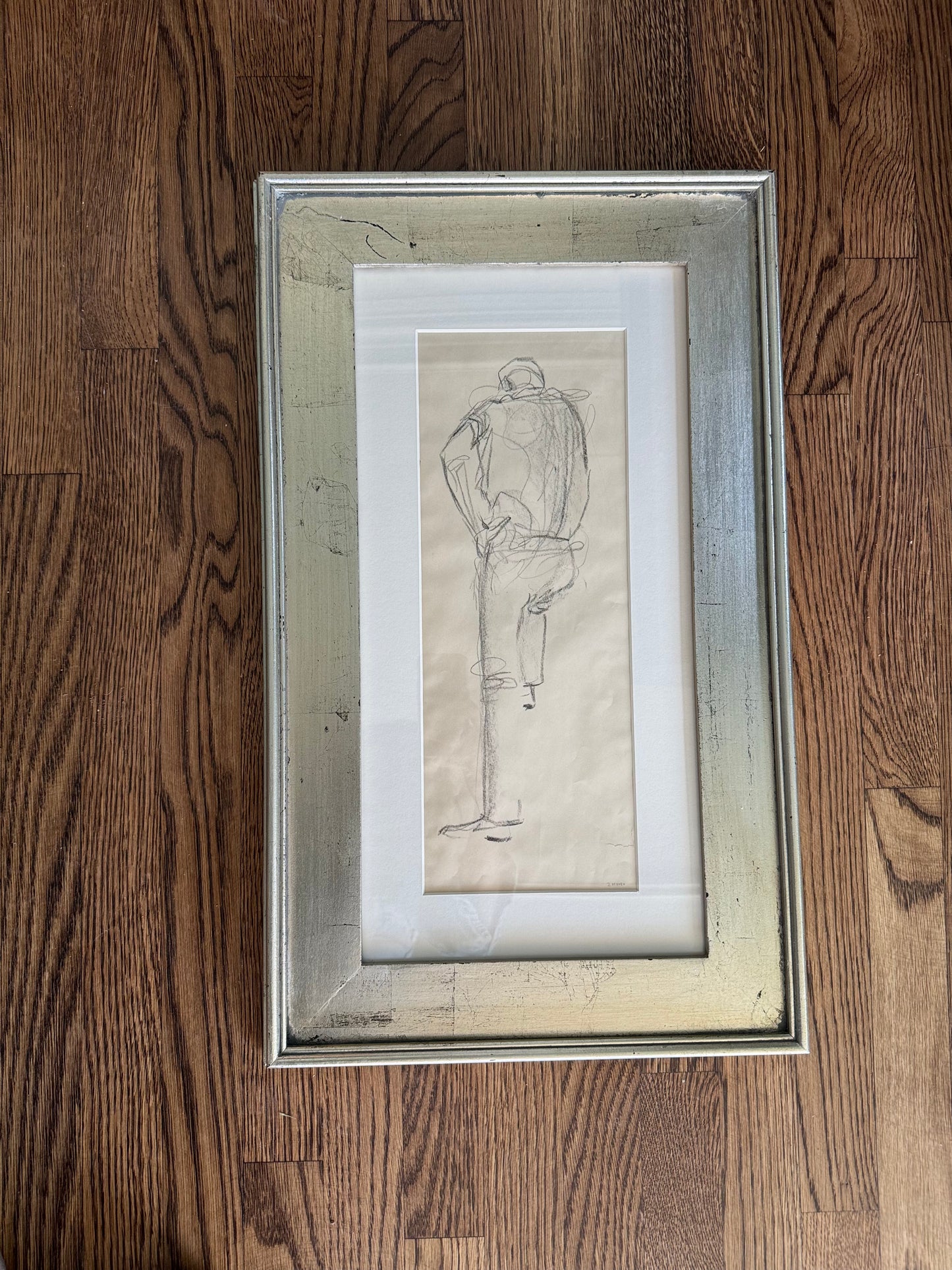 Man Sketch in Sliver Frame