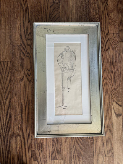 Man Sketch in Sliver Frame