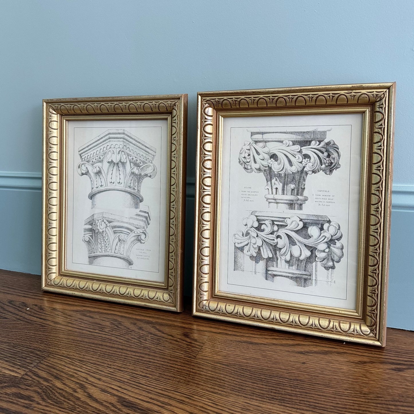 Column Capitals, Framed Print Pair