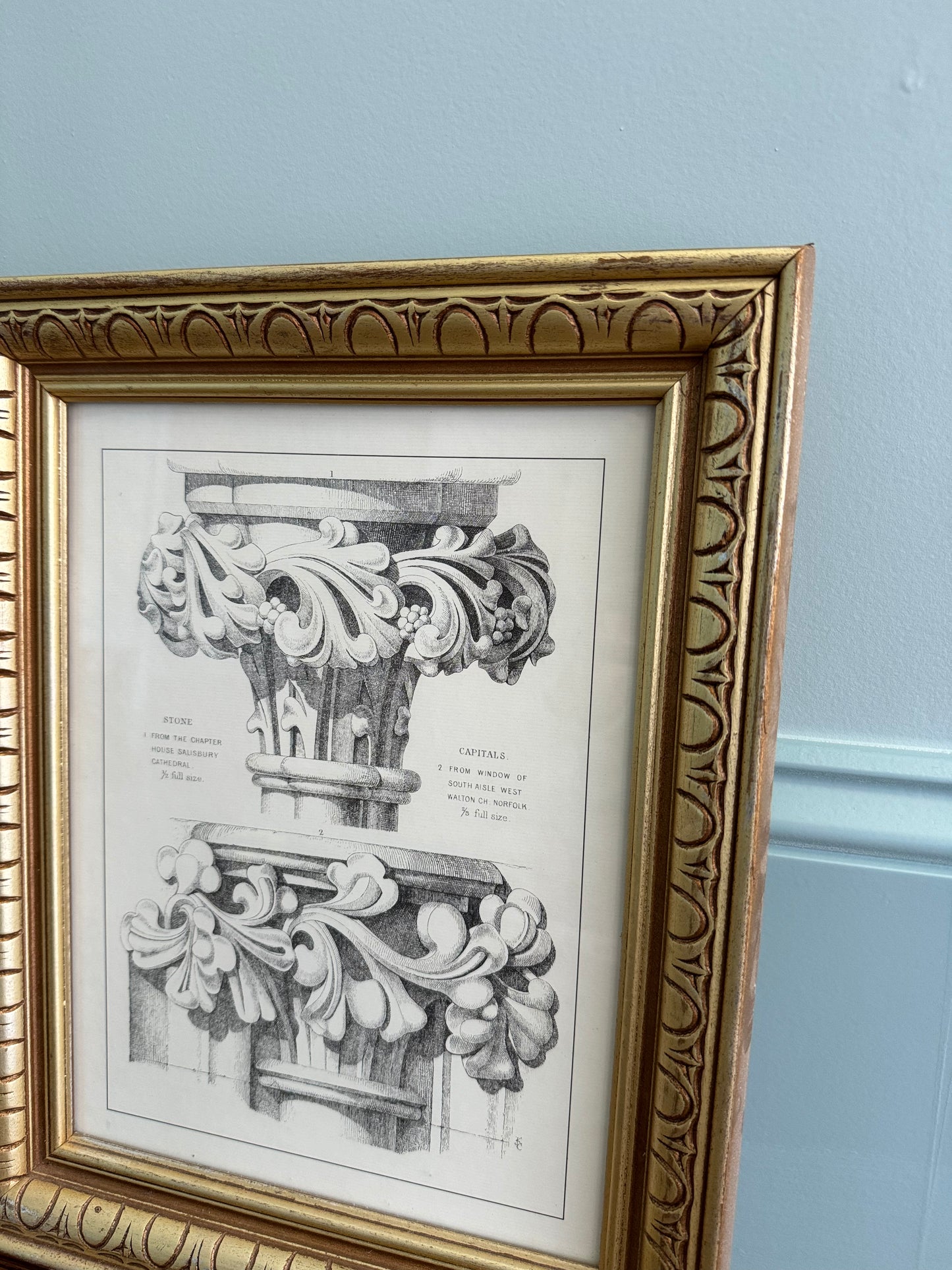 Column Capitals, Framed Print Pair