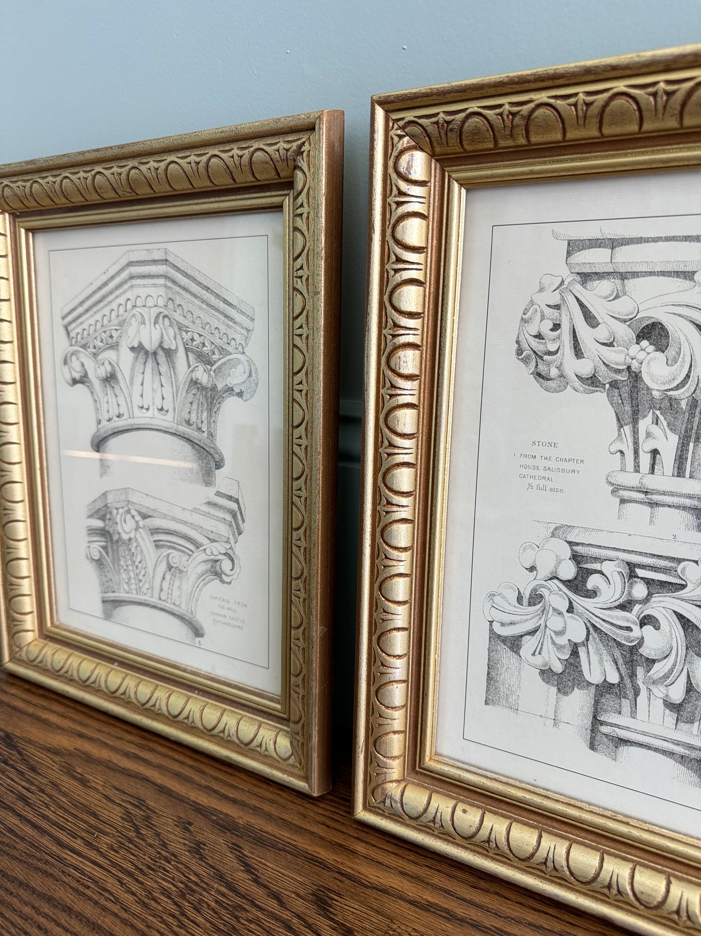 Column Capitals, Framed Print Pair