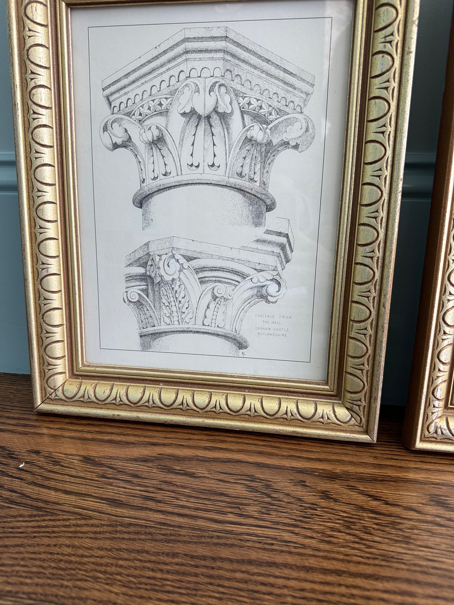 Column Capitals, Framed Print Pair