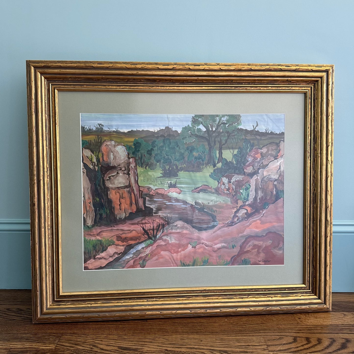 Red Earth, Framed Original