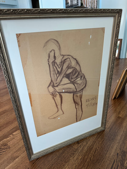 Pondering Man, Framed Original