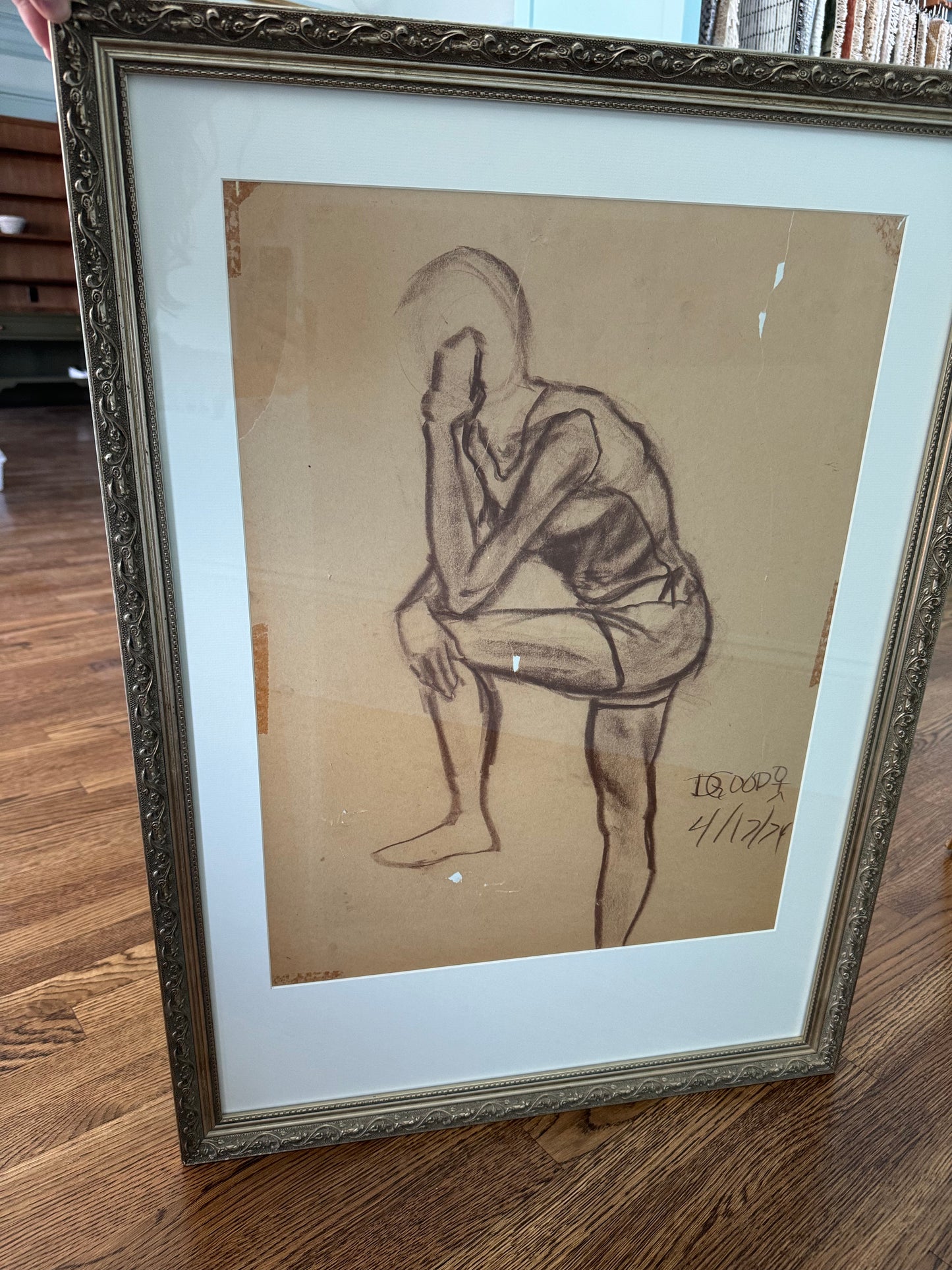 Pondering Man, Framed Original