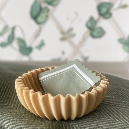 Scalloped Sage Cocktail Napkins