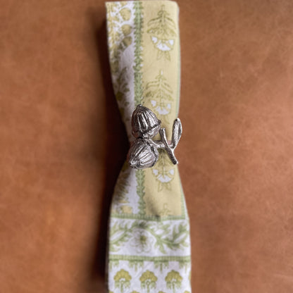 Silver Acorn Napkin Rings