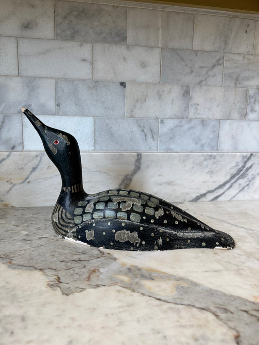 Carved and Painted Loon