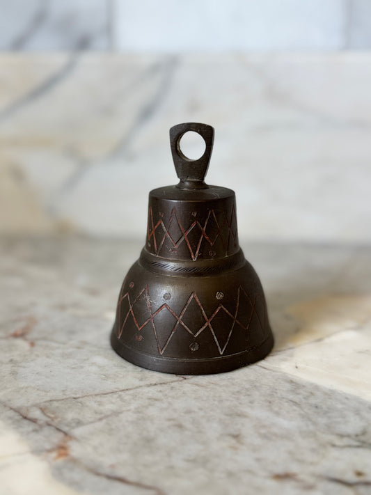 Brass and Red Etched Bell