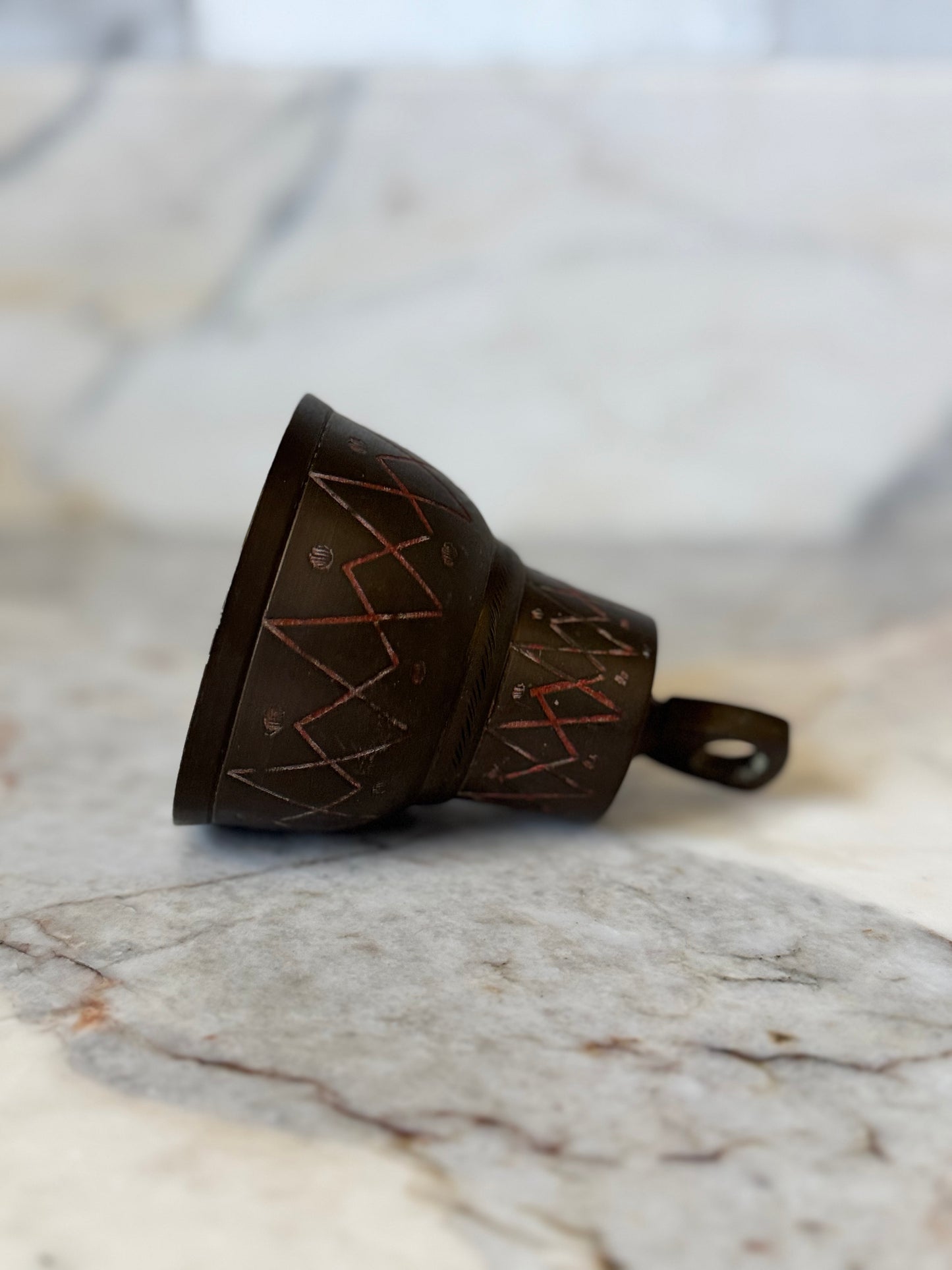 Brass and Red Etched Bell