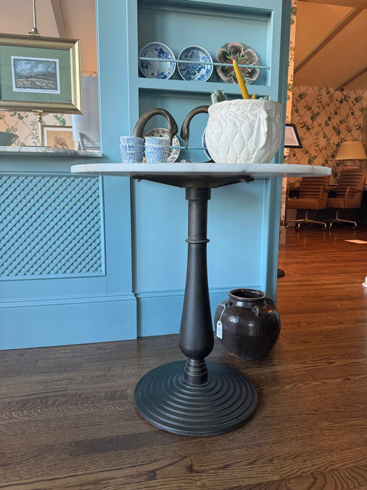 Marble Round Side Table (LOCAL PICKUP ONLY)