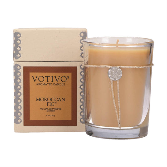 Votivo Glass Candle, Moroccan Fig