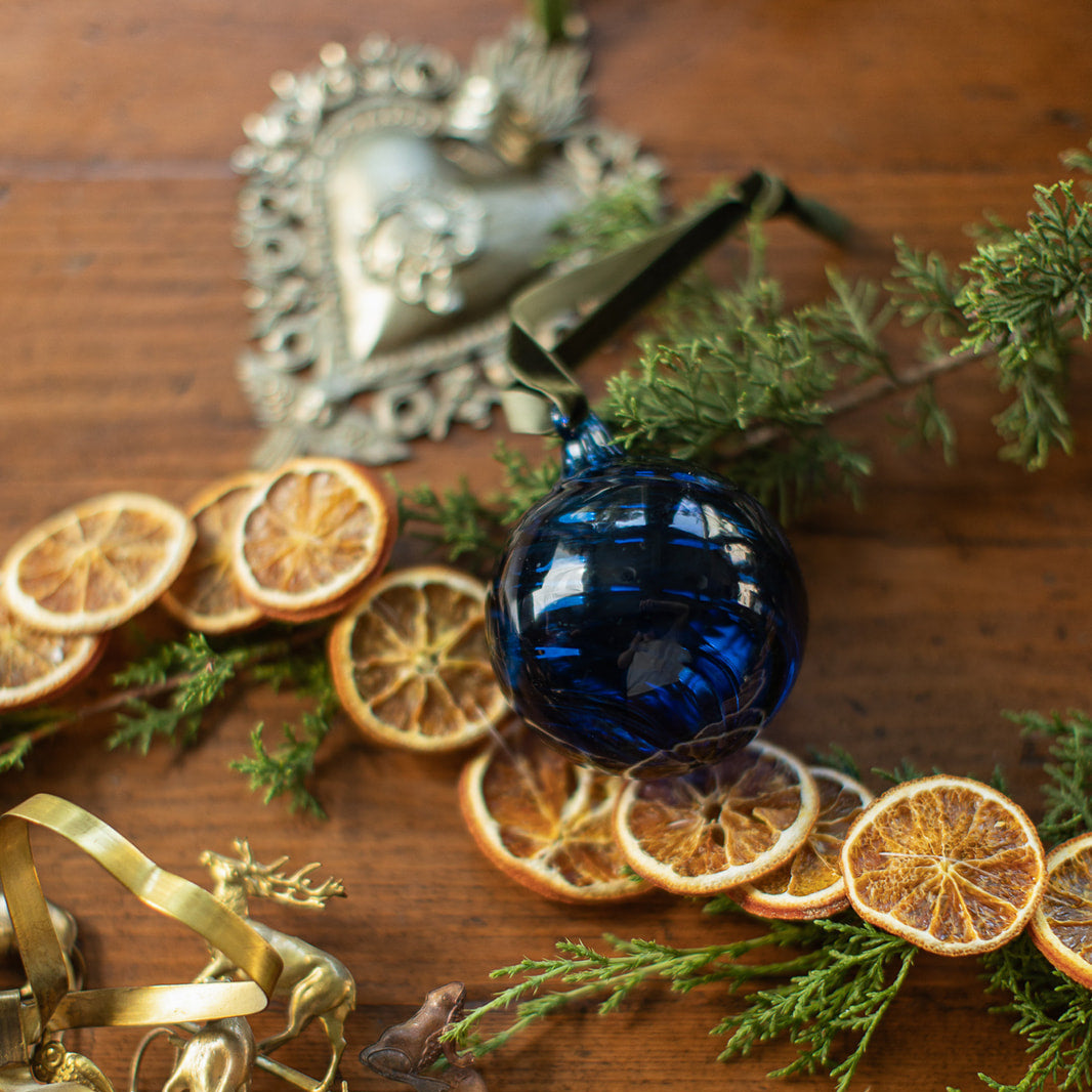 Blue Swirl Ornament