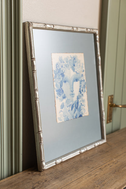 Blue Garden Muse Watercolor