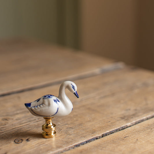 Porcelain Swan Finial