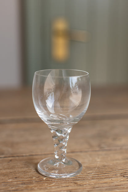 Vintage Swirl Stem Glasses, Set of 6