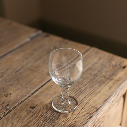 Vintage Swirl Stem Glasses, Set of 6