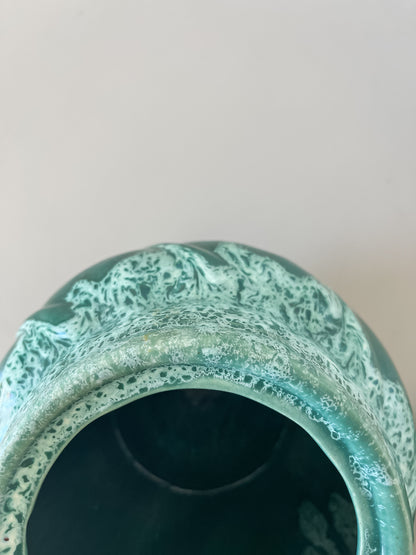 Green Glaze Jar with Sleeping Puppy Lid