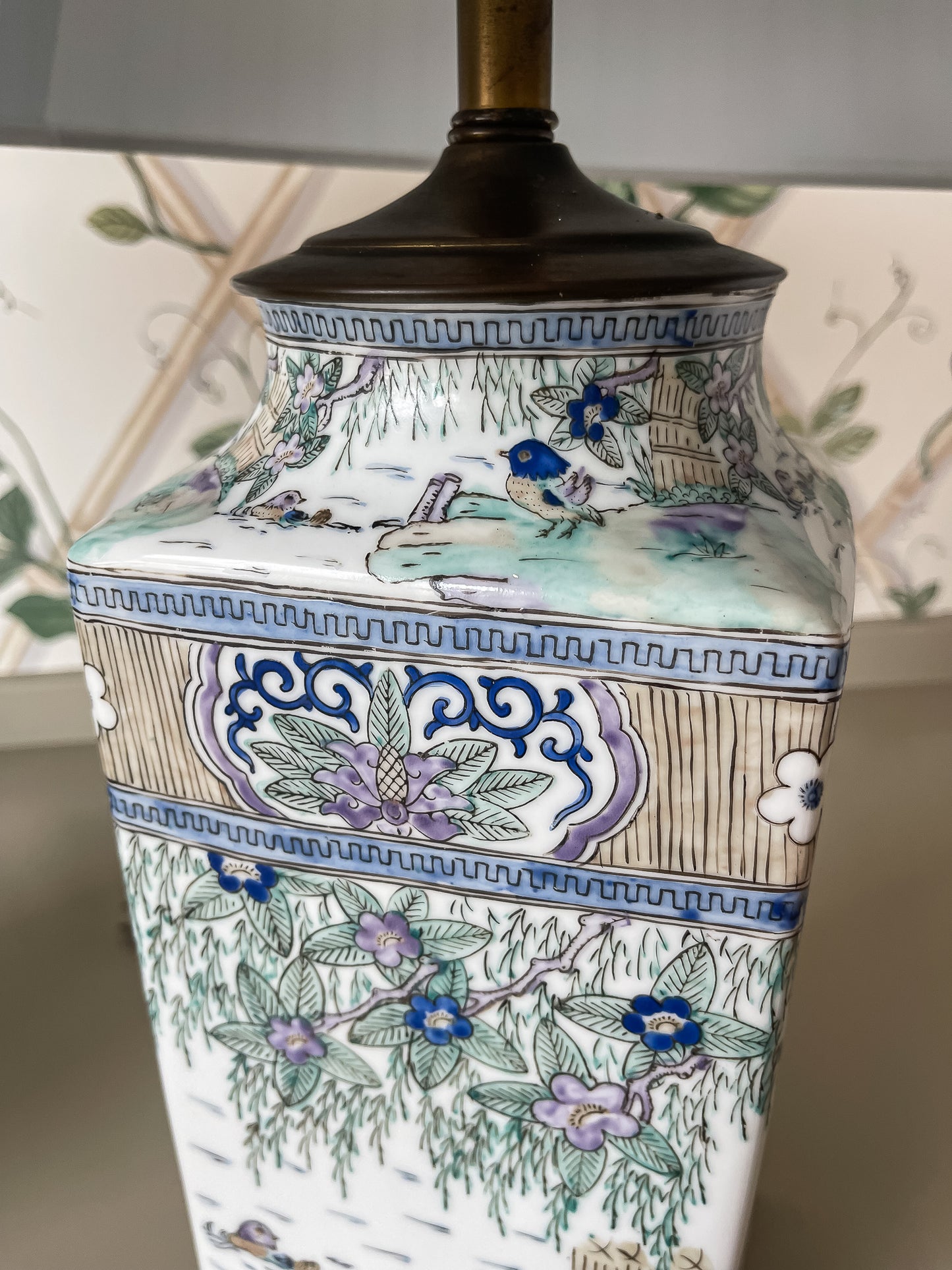 Hand-Painted Porcelain Table Lamps