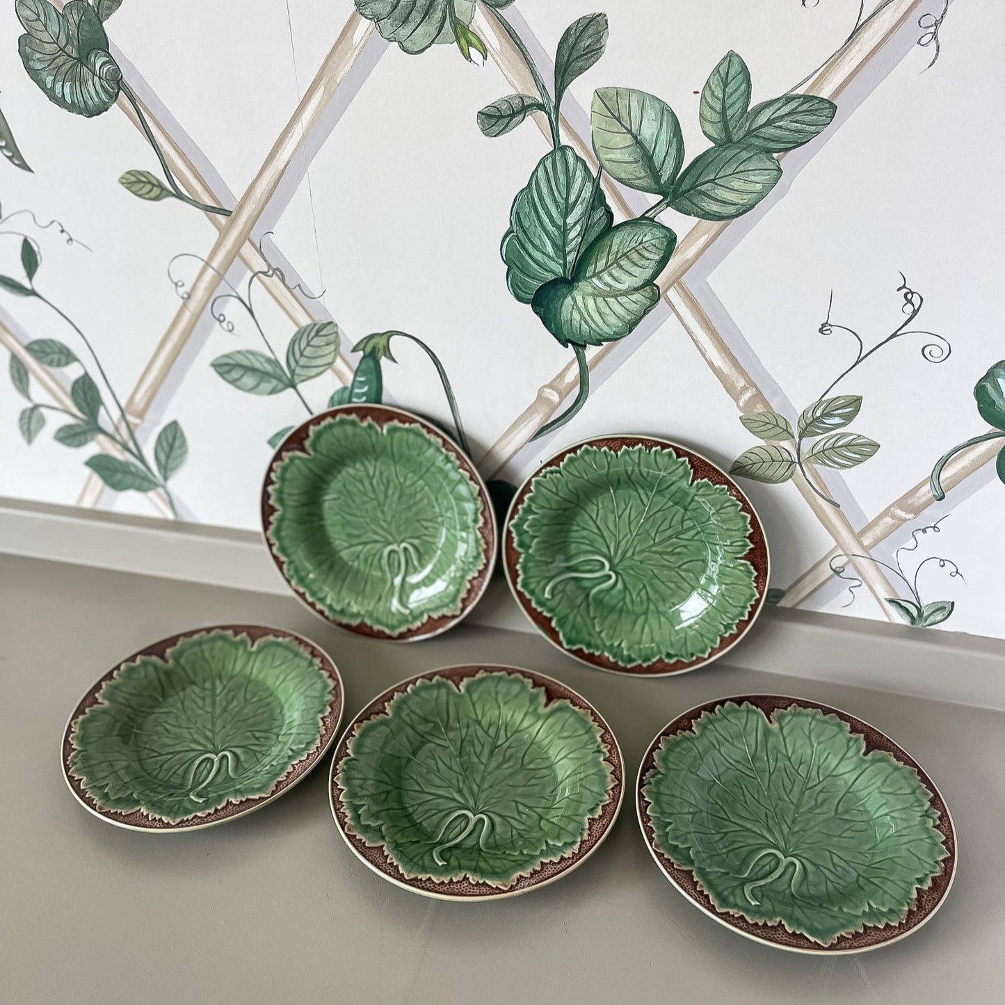 Majolica Leaf Plates