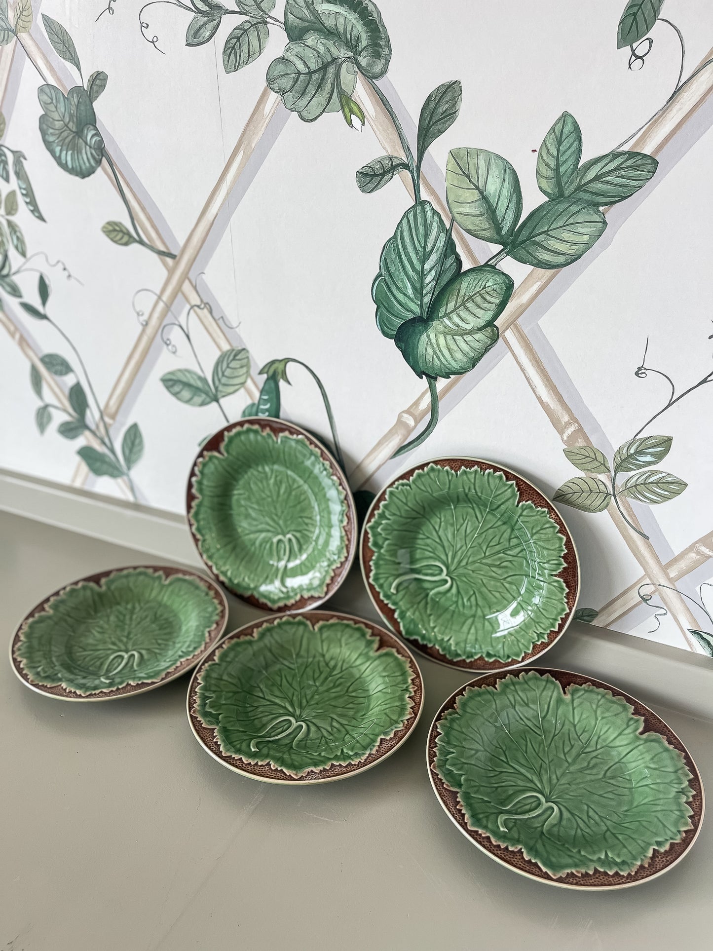 Majolica Leaf Plates