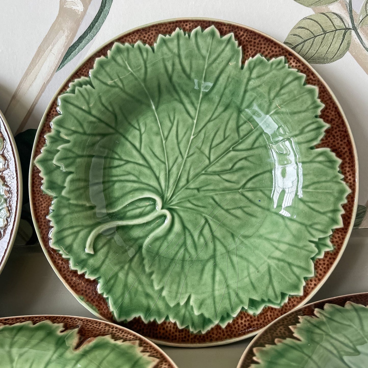 Majolica Leaf Plates