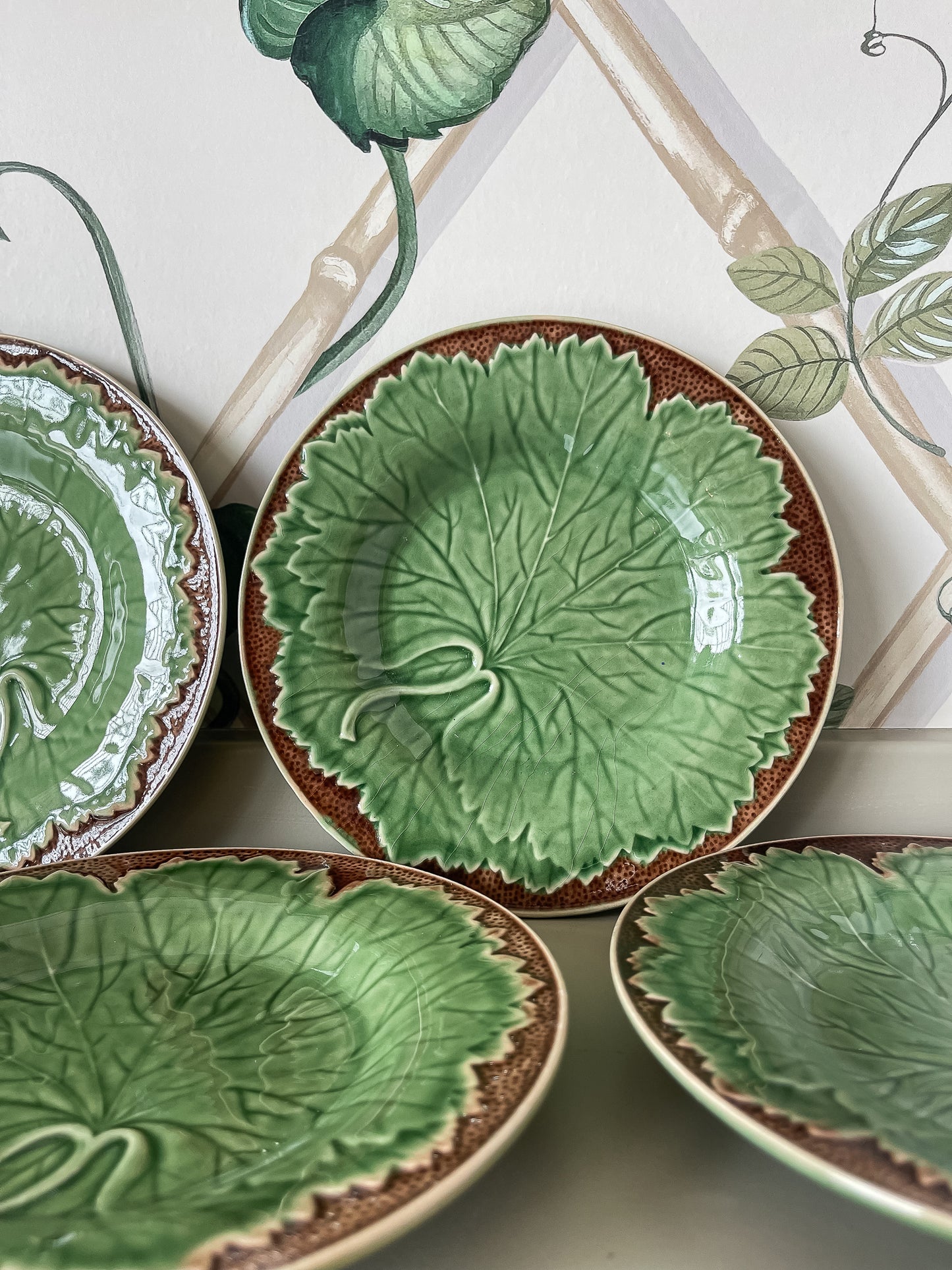 Majolica Leaf Plates