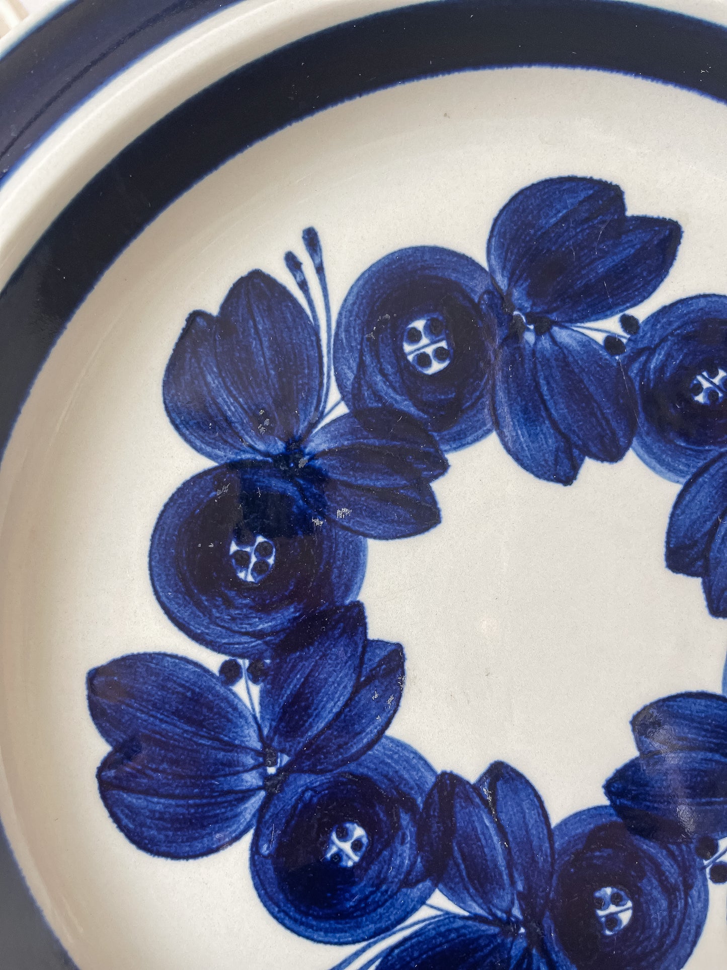 Vintage Hand-Painted Scandinavian Ceramic Plate