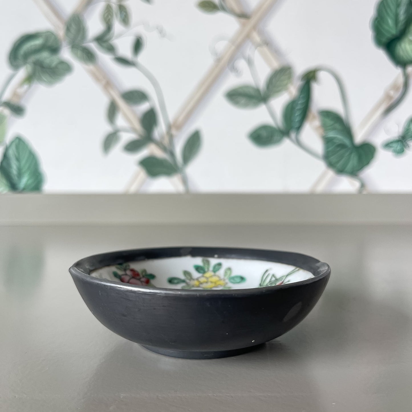 Hand-Painted Floral Trinket Dish