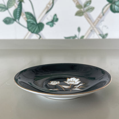 Black & Gold Floral Dish