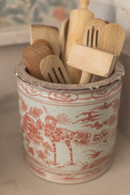 Red and White Orchid Pot