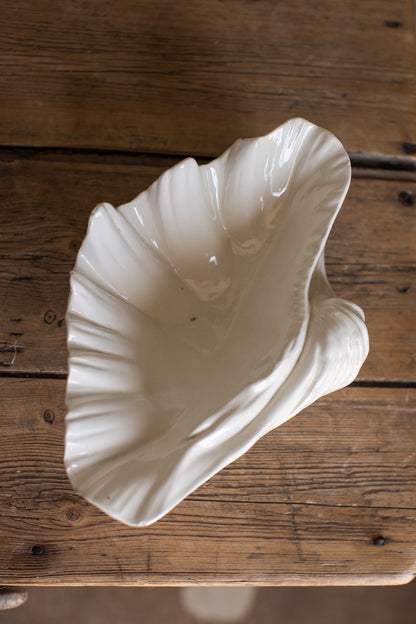 Vintage Ceramic Clamshell Bowl