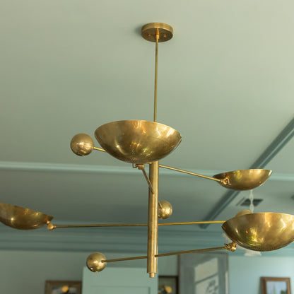 Get In My Orbit - Brass Star Chandelier