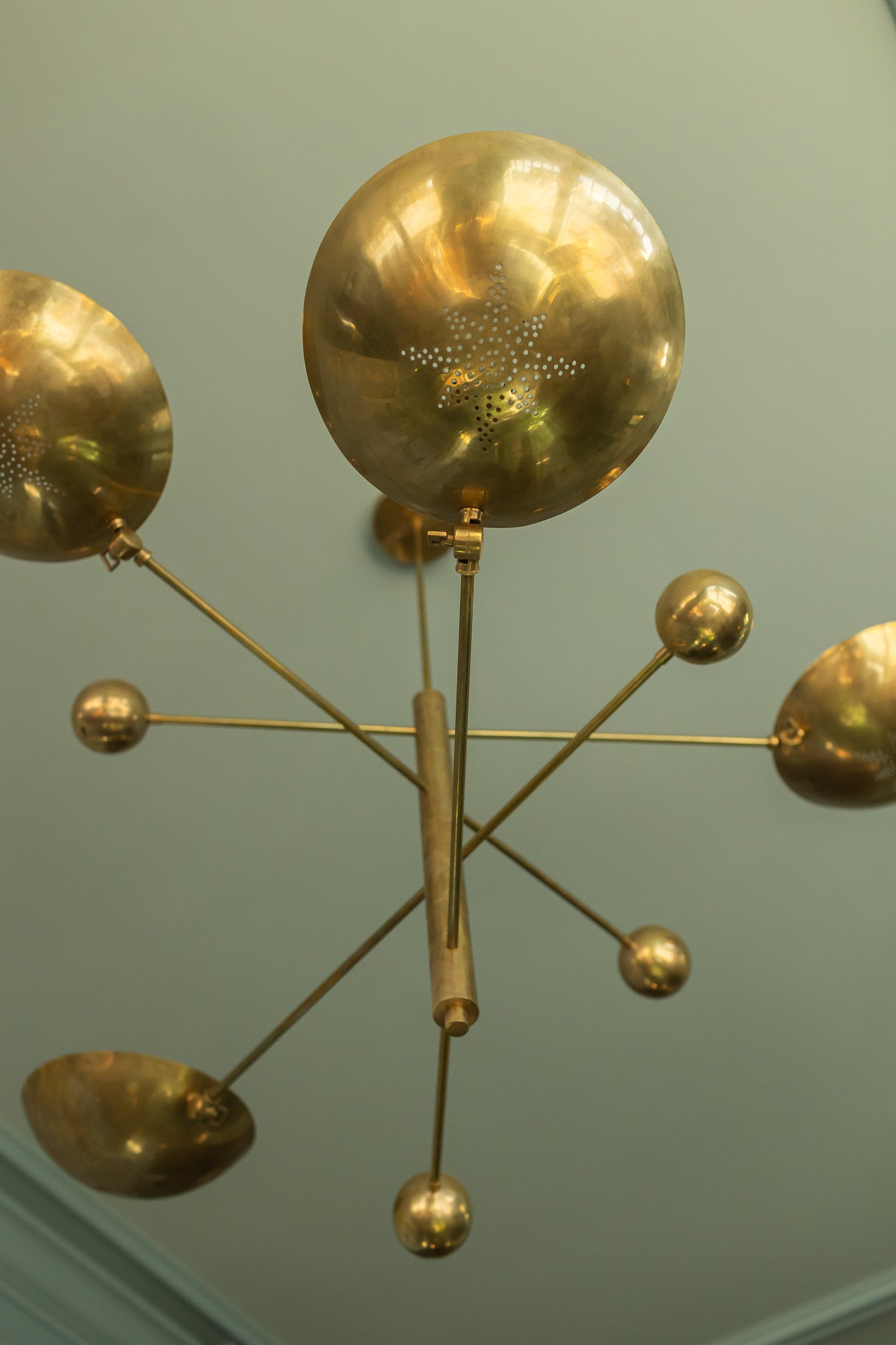 Get In My Orbit - Brass Star Chandelier