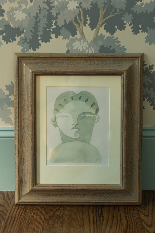 Framed Green Abstract Print, Hayley Mitchell