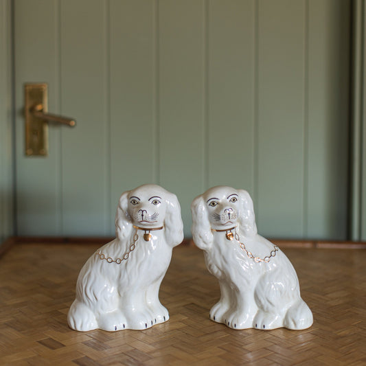 White Staffordshire Pair