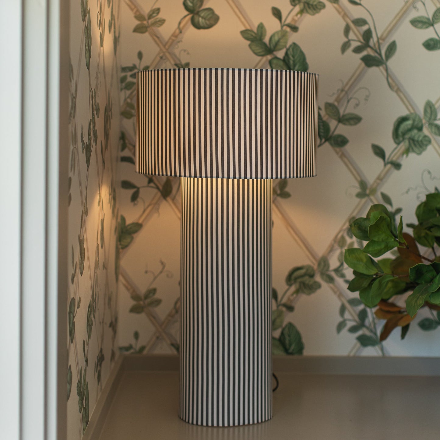 Oversized Striped Lamp