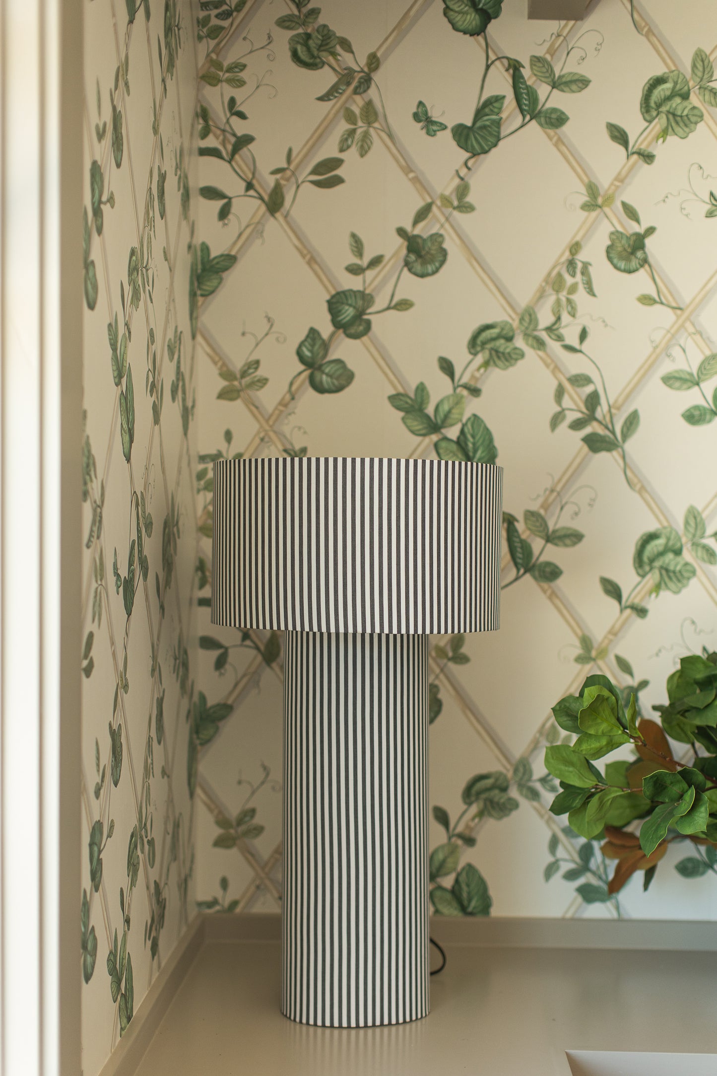 Oversized Striped Lamp