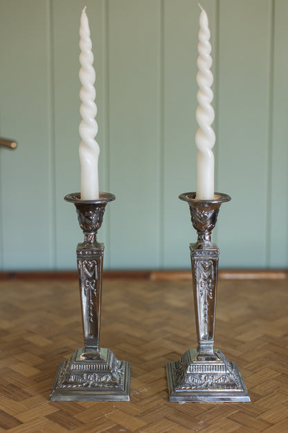 Silverplate Neoclassical Candlesticks