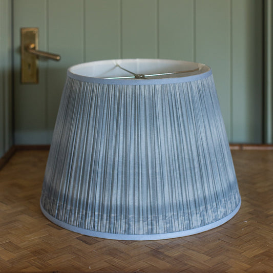 Blue Ikat Lampshade, 18"