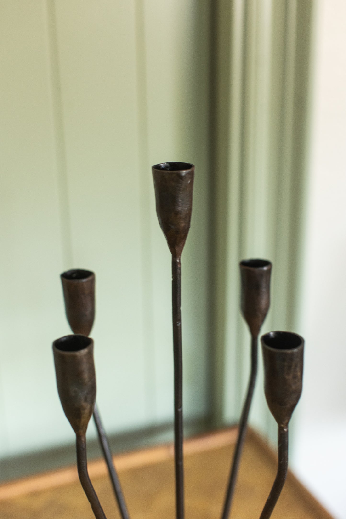 Hand-Forged Iron Candleholders