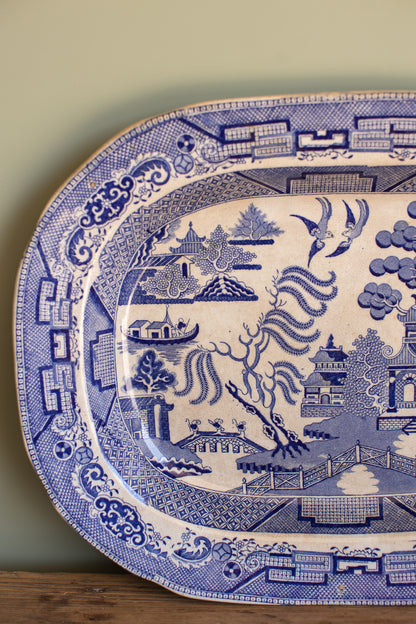 Vintage Blue Willow Platter