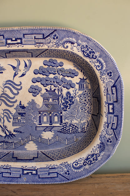 Vintage Blue Willow Platter